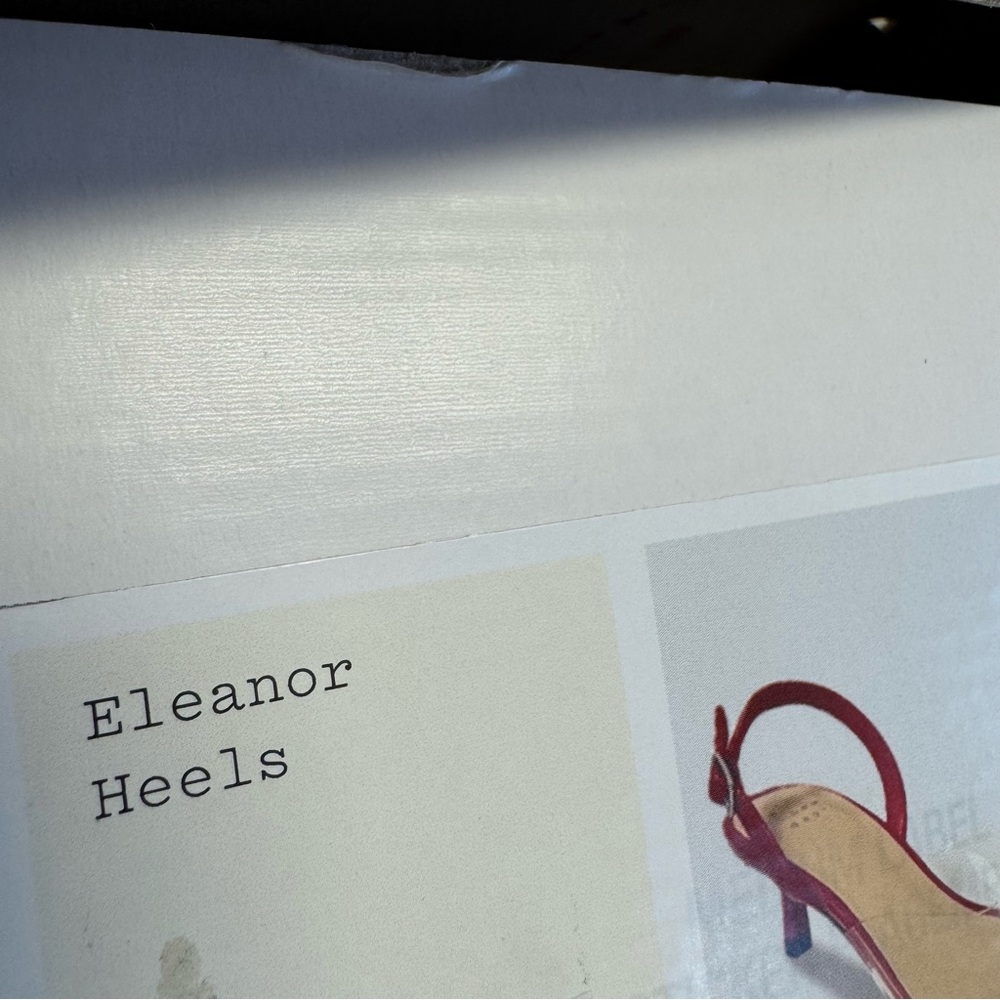a new day White and Red Pointed Slingback Flats with Heart Detail size 8 - Picture 7 of 8